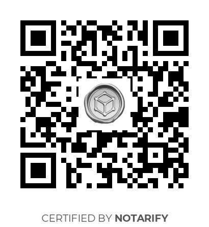 Certificato notarizzazione su blockchain